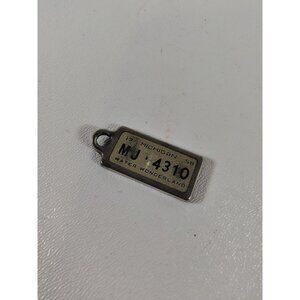 MICHIGAN white License Plate DAV Tag 1958 Disabled American Veterans Keychain MI